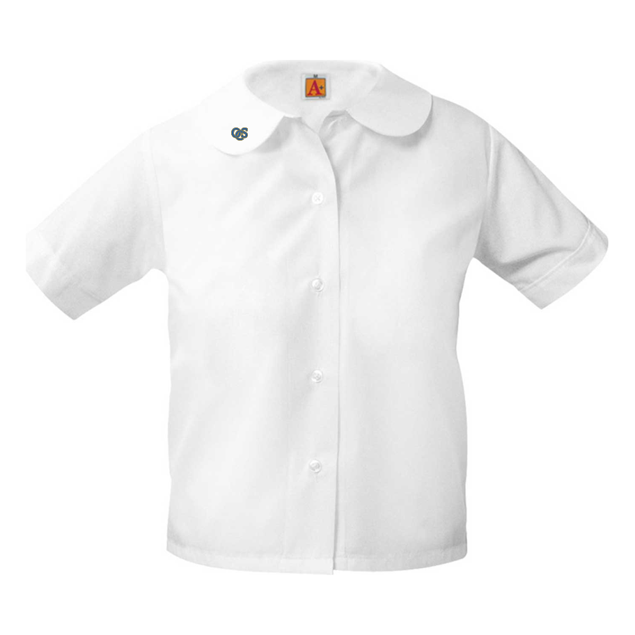 Overbrook Girls Short-Sleeve Peter Pan Blouse