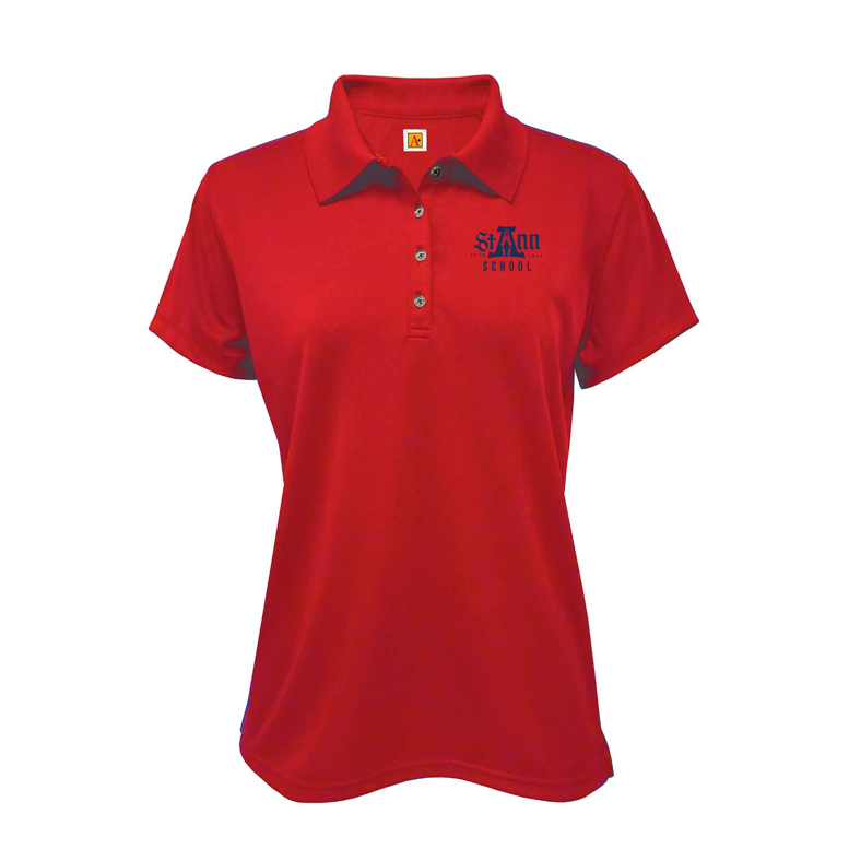 SAS Girls Performance Short-Sleeve Fitted Polo Shirt