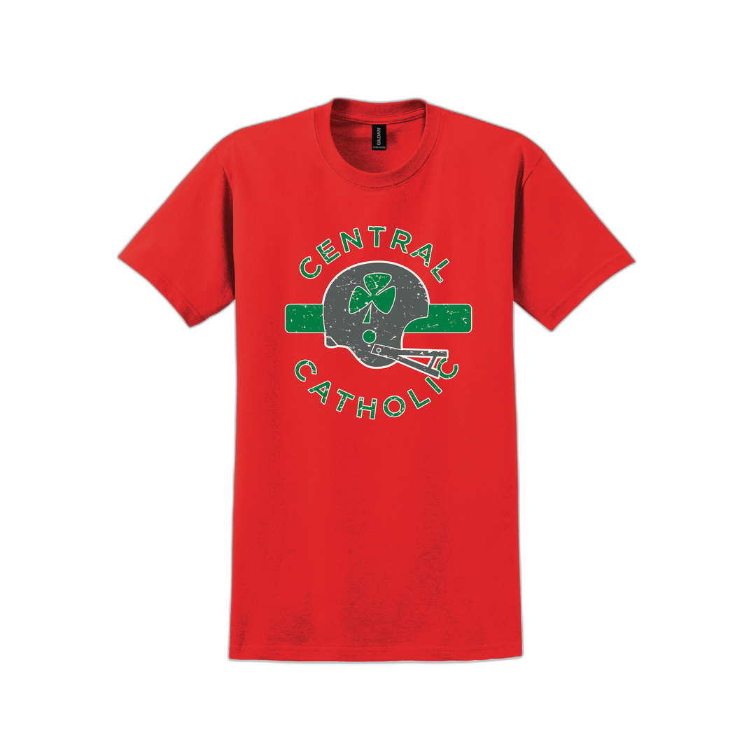 Central Catholic Vintage Helmet T-Shirt - Red