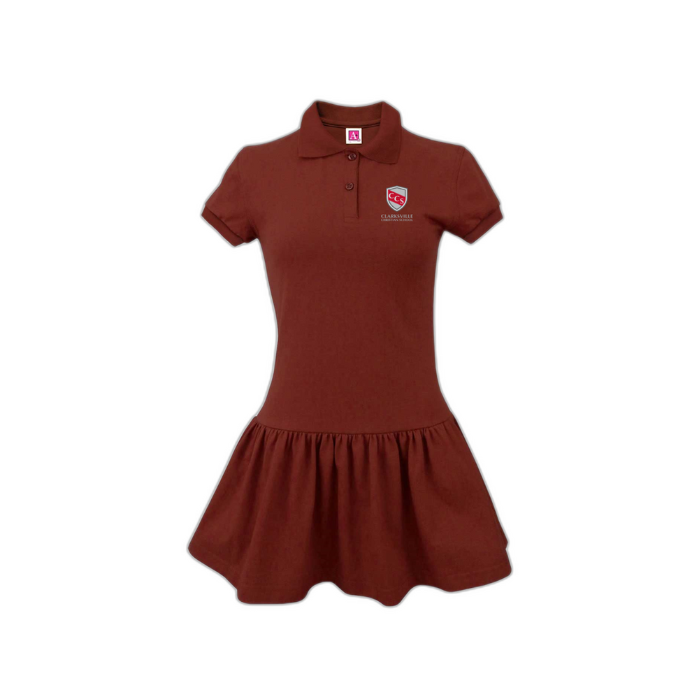 red polo uniform dress Short-Sleeve Polo Dress