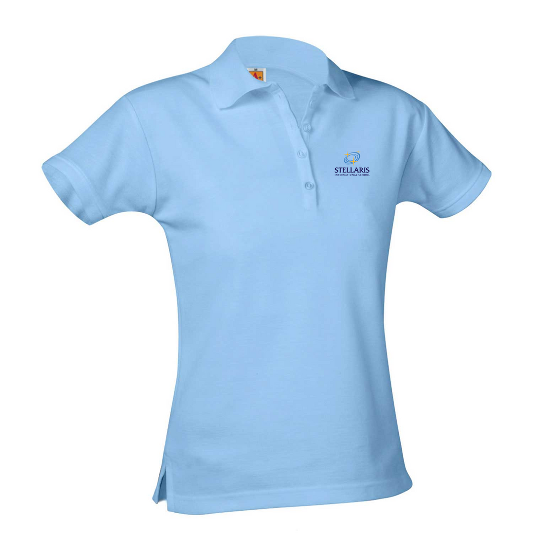 Girls Short-Sleeve Fitted Polo Shirt