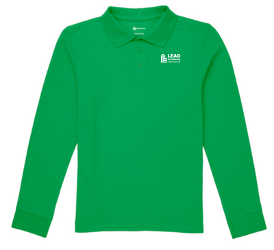 LEAD Academy Long-Sleeve Polo (logo or blank)