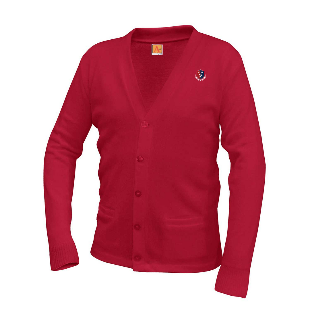 Red Unisex Cardigan