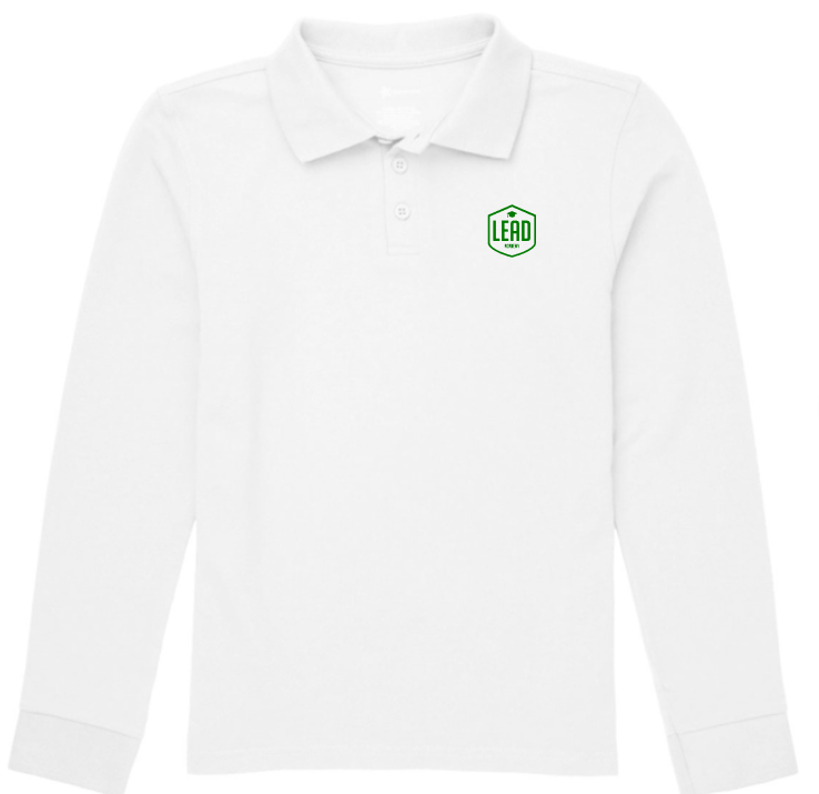 LEAD Academy Long-Sleeve Polo (logo or blank)