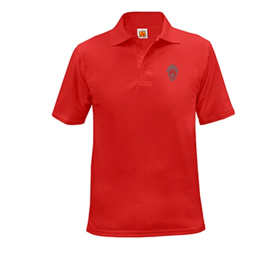 CCHS short-sleeve red dry-fit unisex polo